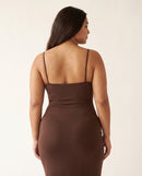 Robe Longue Moulante à Bretelles