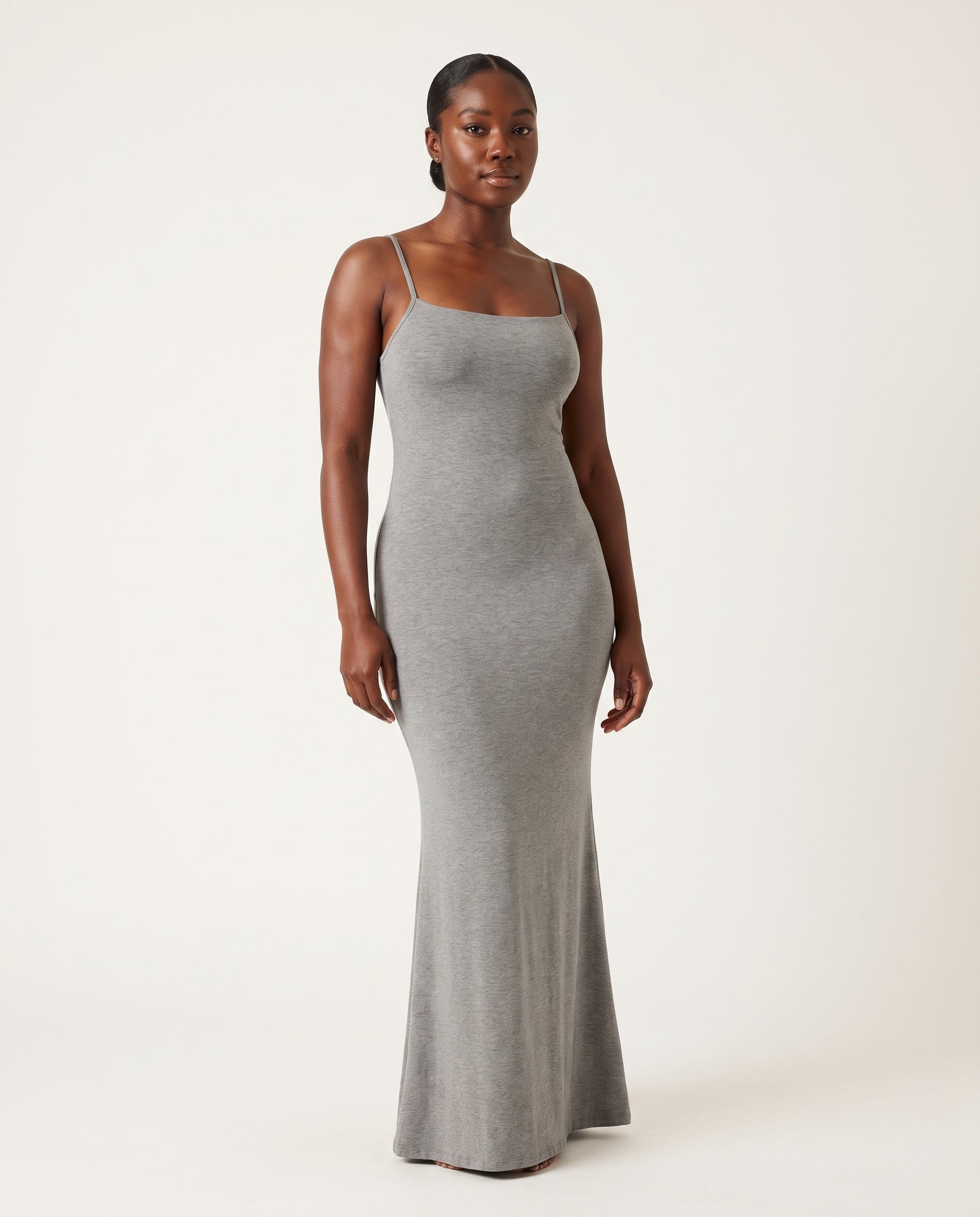 Robe Longue Moulante à Bretelles