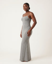 Robe Longue Moulante à Bretelles