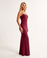 Robe Longue Moulante à Bretelles